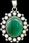 Jade Pendant with Pearls