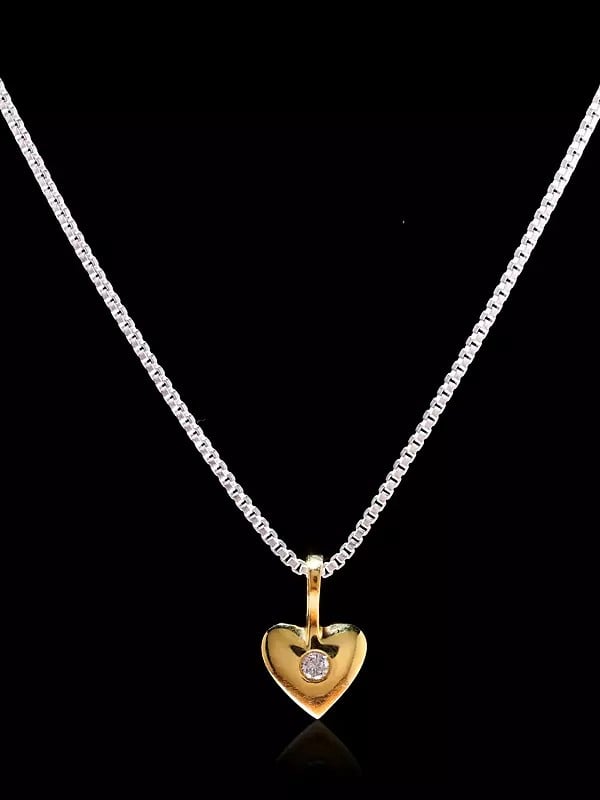 Finely Crafted Small Valentine Pendant with Diamond