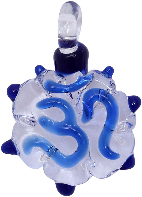 Hand-Painted Om Glass Pendant