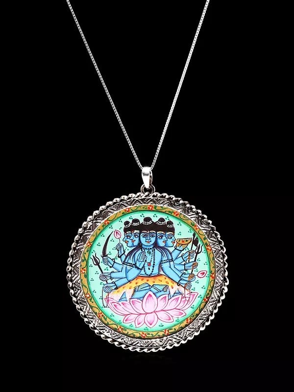 Hand-Painted Panchamukha Sadashiva Pendant