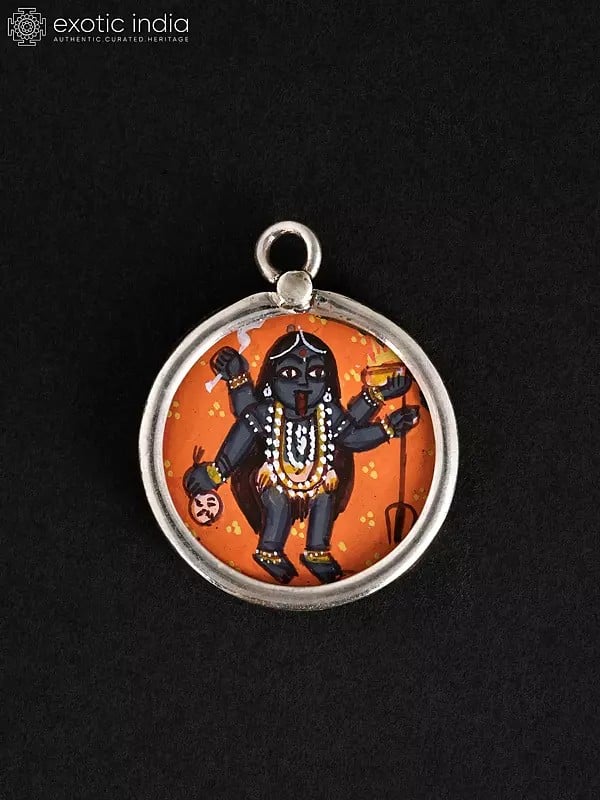 Hand-Painted Goddess Kali Pendant