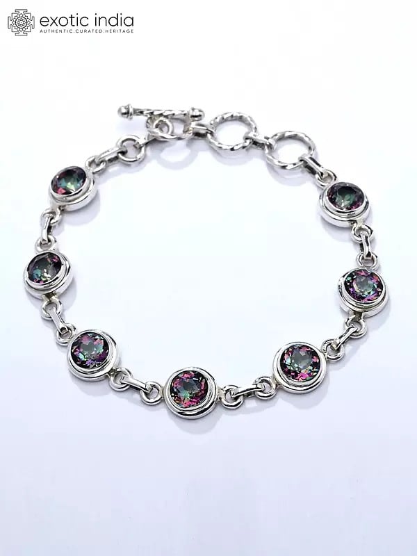 Round Shape Mystic Topaz Bracelet