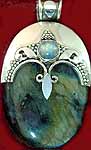 Labradorite Pendant with Moonstone