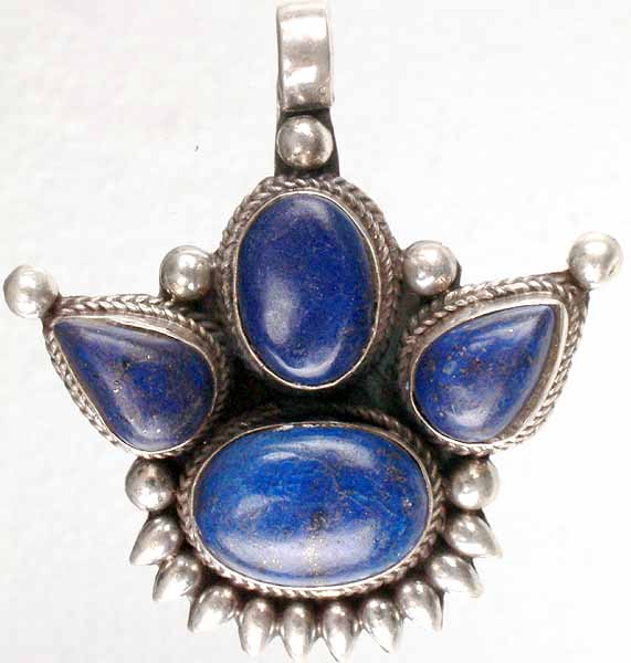 Lapis Lazuli Crown Pendant