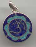 Lapis Lazuli Om Pendant