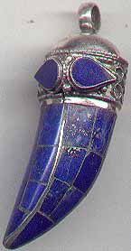 Lapis-lazuli Tiger Claw Pendant