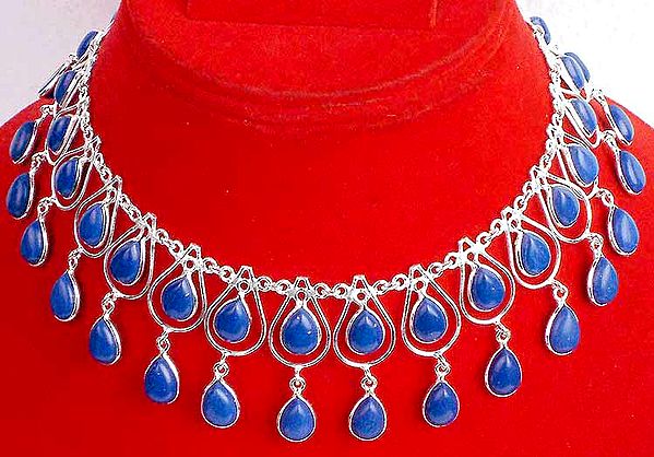 Lapiz Lazuli Bezel Necklace