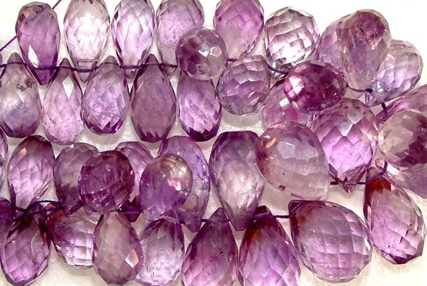 Large Faceted Amethyst Drops