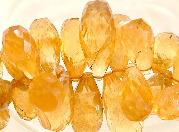 Large Faceted Citrine Drops