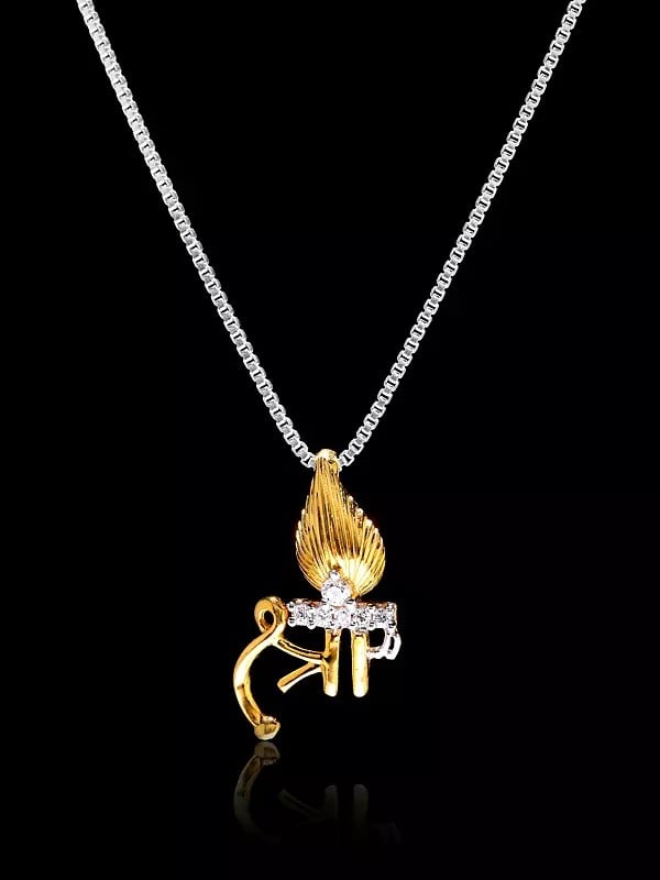 Shree Krishna Mor Pankh Pendant with Cubic Zirconia