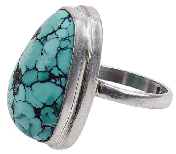 Desert Treasure: Turquoise Ring Set in Sterling Silver – Natasha's World  Jewelry
