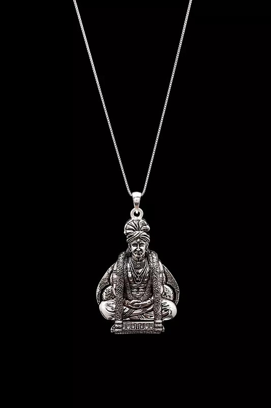Lord Muneeswarar Swami Sterling Silver Pendant