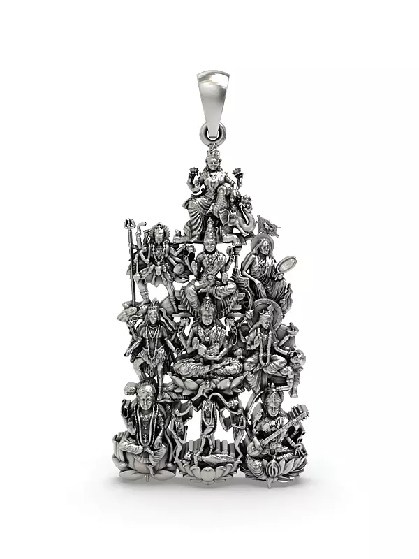 Sterling Silver Dasmahavidya Devi Pendant
