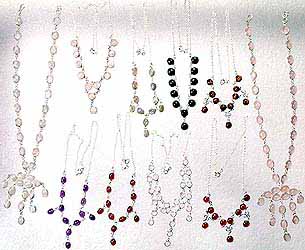 Lot of 10 Bezel Necklaces`