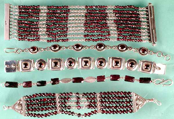 Lot of 5 Garnet Bracelets