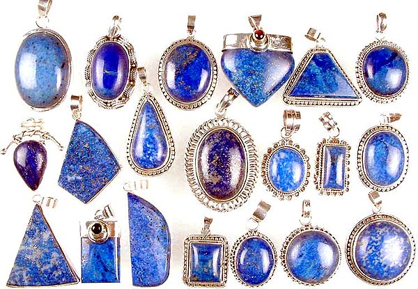 Lot of 20 Lapis Lazuli Pendants