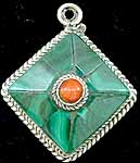 Malachite Rhombus Pendant