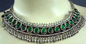 Malachite Silver Necklace