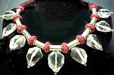 Mulberry Garnet Necklace of Crystal