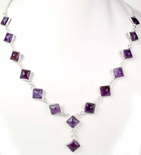 Necklace of Amethyst Squares