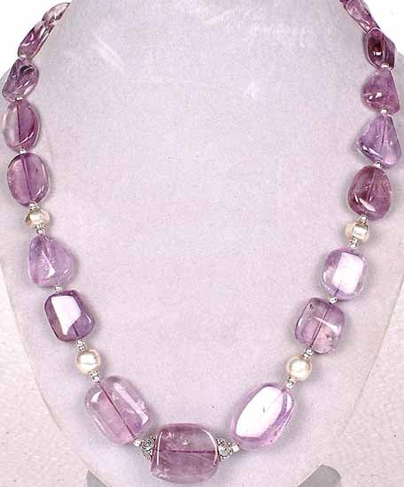 Necklace of Chunky Amethyst