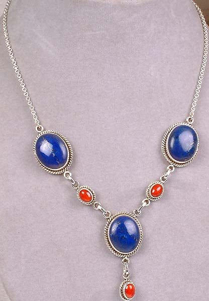 Necklace of Lapis Lazuli and Coral