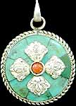 Nepalese Turquoise Coral Pendant