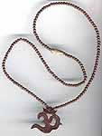 Om Red Sandalwood Necklace