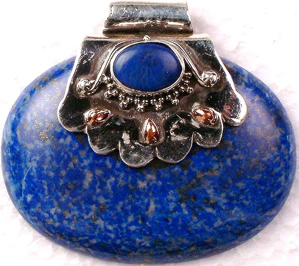 Oval Pendant of Lapis Lazuli