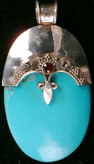 Oval Pendant of Turquoise