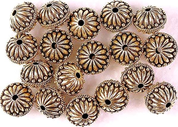 Oxidised Gold Plated Round Beads