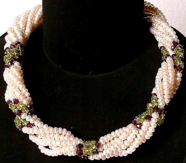 Pearl Bunch Necklace | Exotic India Art