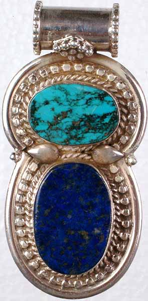 Pendant of Lapis Lazuli and Turquoise