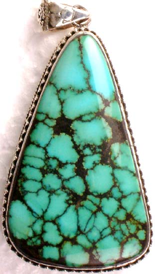 Pendant of Spider Web Turquoise
