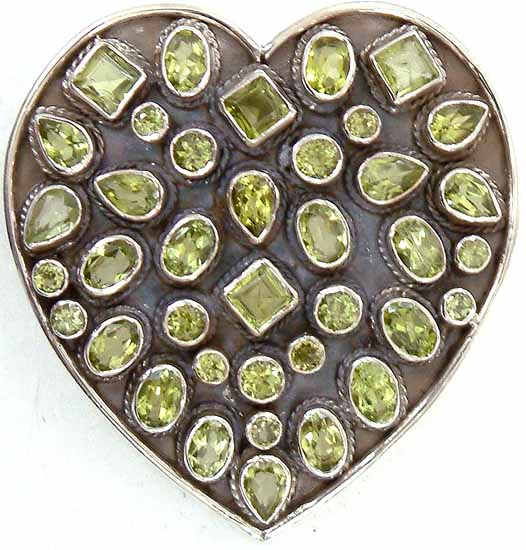 Peridot Heart Pendant