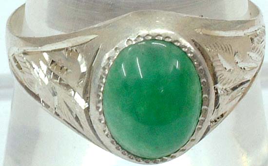 Persian Ring of Green Onyx
