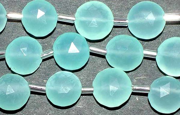 Peru Chalcedony Faceted Disks