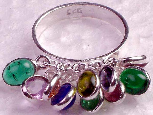 Rainbow Bezel Ring