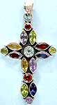 Rainbow Cross Pendant