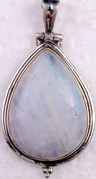 Rainbow Moonstone Drop Pendant