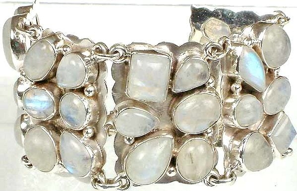 Rainbow Moonstone Link Bracelet