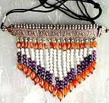 Ratangarhi Necklace with Amethyst, Carnelian, and Moonstone