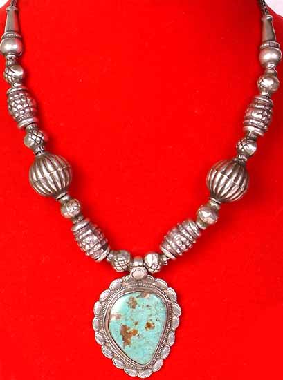 Ratangarhi Necklace with Turquoise Pendant