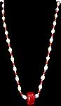 Red and White Pearl Necklace