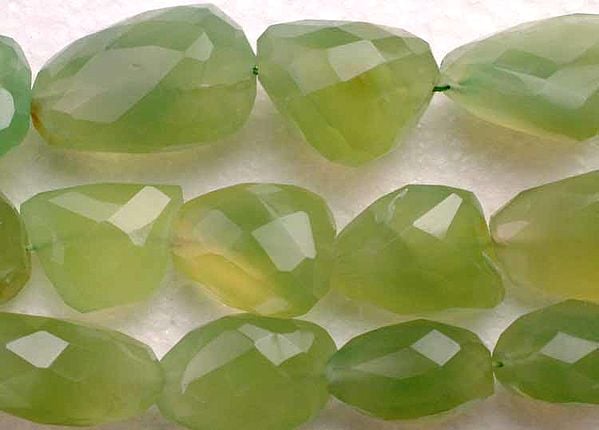 Sea Green Chalcedony Faceted Tumbles
