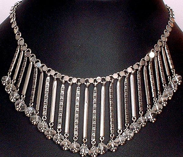 Silver Jhaalar Necklace
