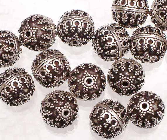 Sterling Balls with Filigree