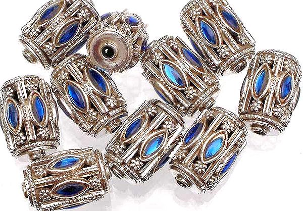 Sterling Cut Glass Beads