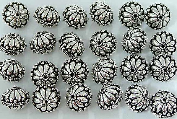 Sterling Floral Beads