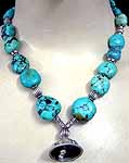 Turquoise Bell Necklace
